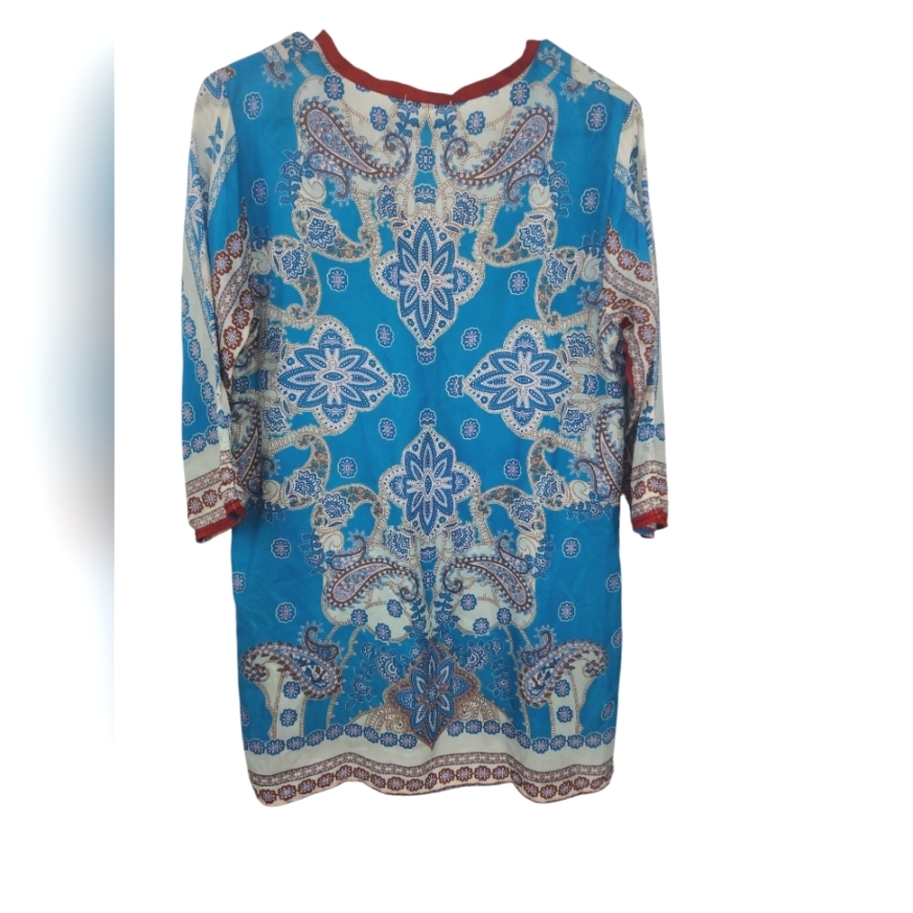 Johnny Was Silk Floral Blouse XS - Picture 5 of 5